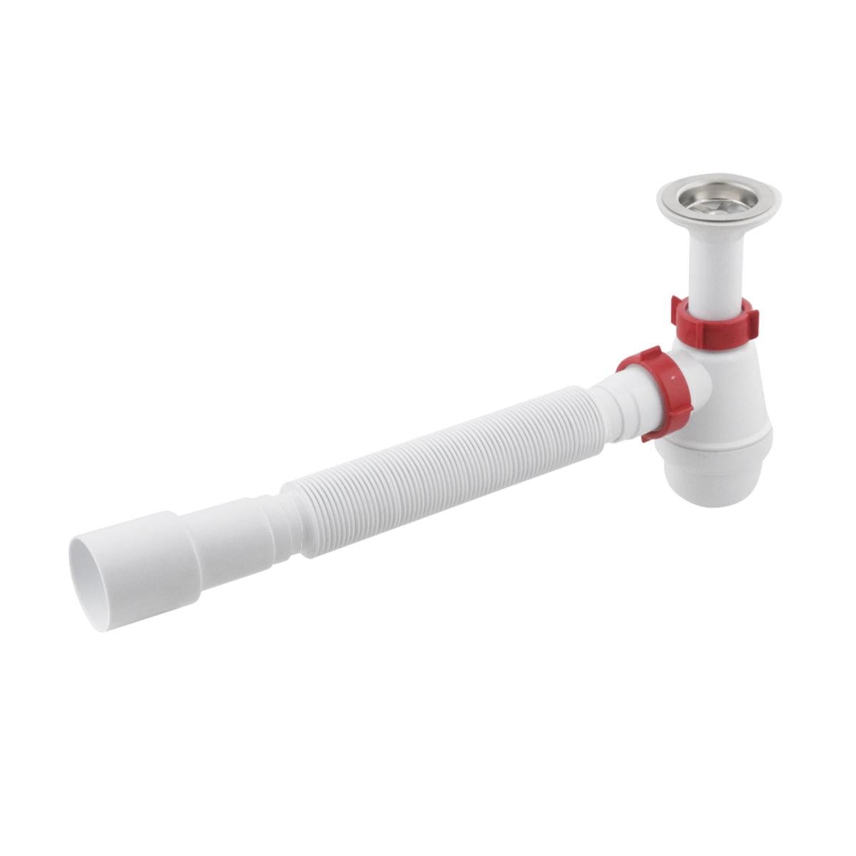 Сифон для умывальника Polmark 1 1/4x40 с литым выпуском/с гофротрубой 40x40/50 PM 40 SF 10 02