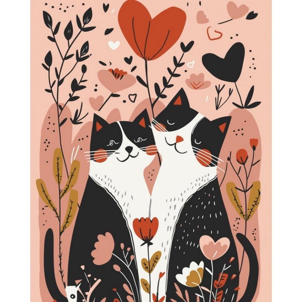 Картина по номерам ART CRAFT Кошачья любовь 40x50 см (11696-AC)