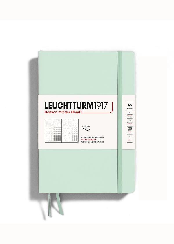 Блокнот Leuchtturm1917 середній м'яка обкладинка крапка Mint Green (367272) - фото 1