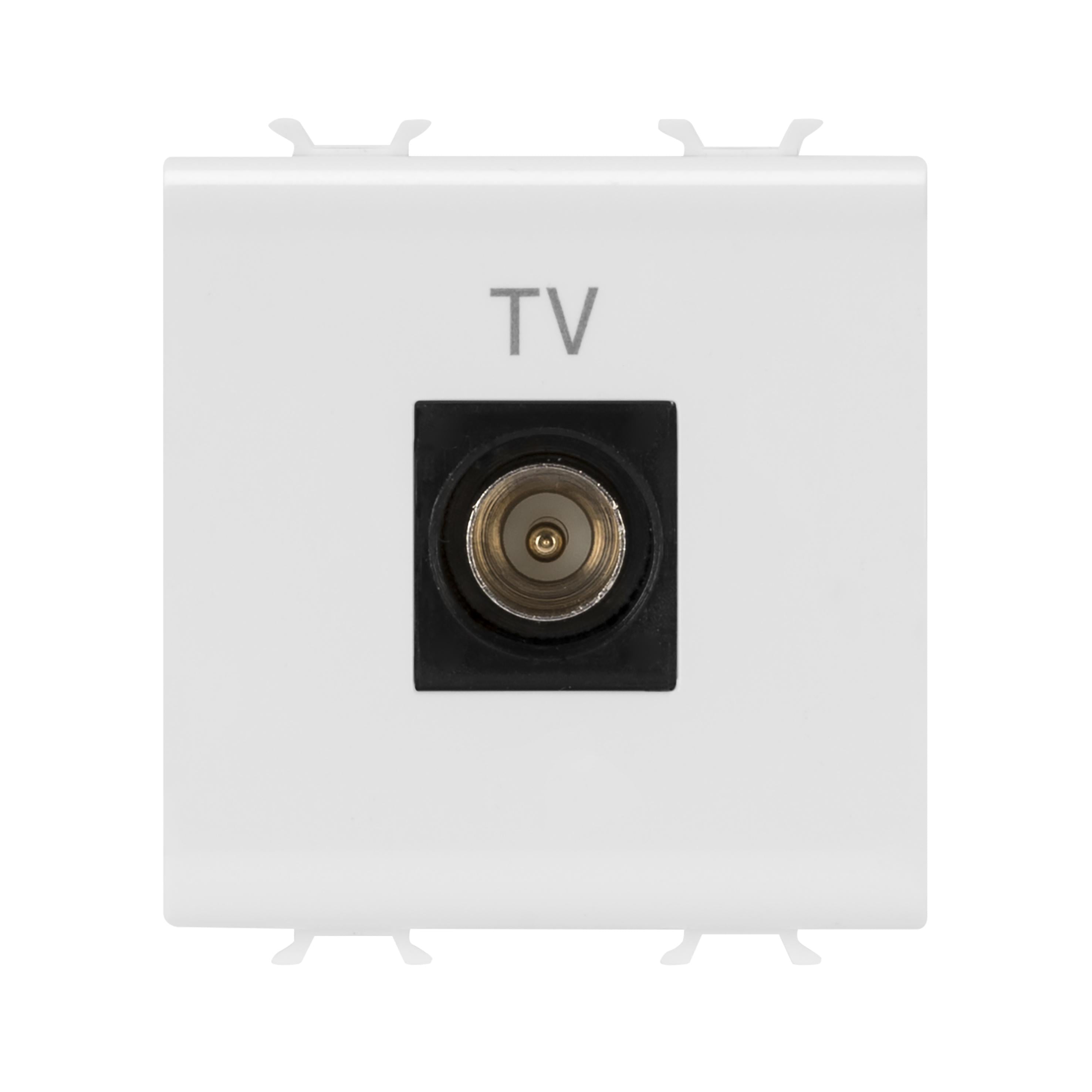 Розетка TV кінцева Gewiss Chorusmart Білий сатиновий (GW15367)