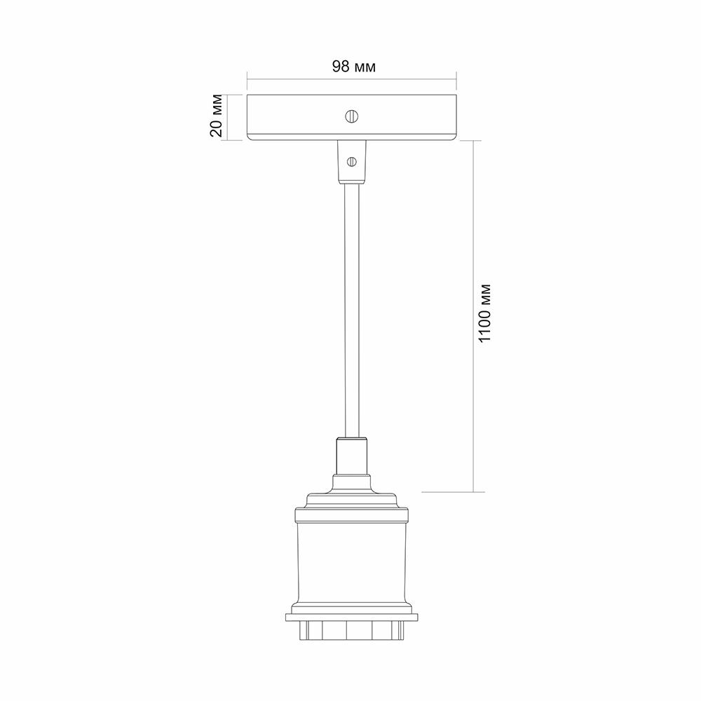 Подвесной светильник Videx VL-PD116IW Е27 1,1 м Белый (25035) - фото 3