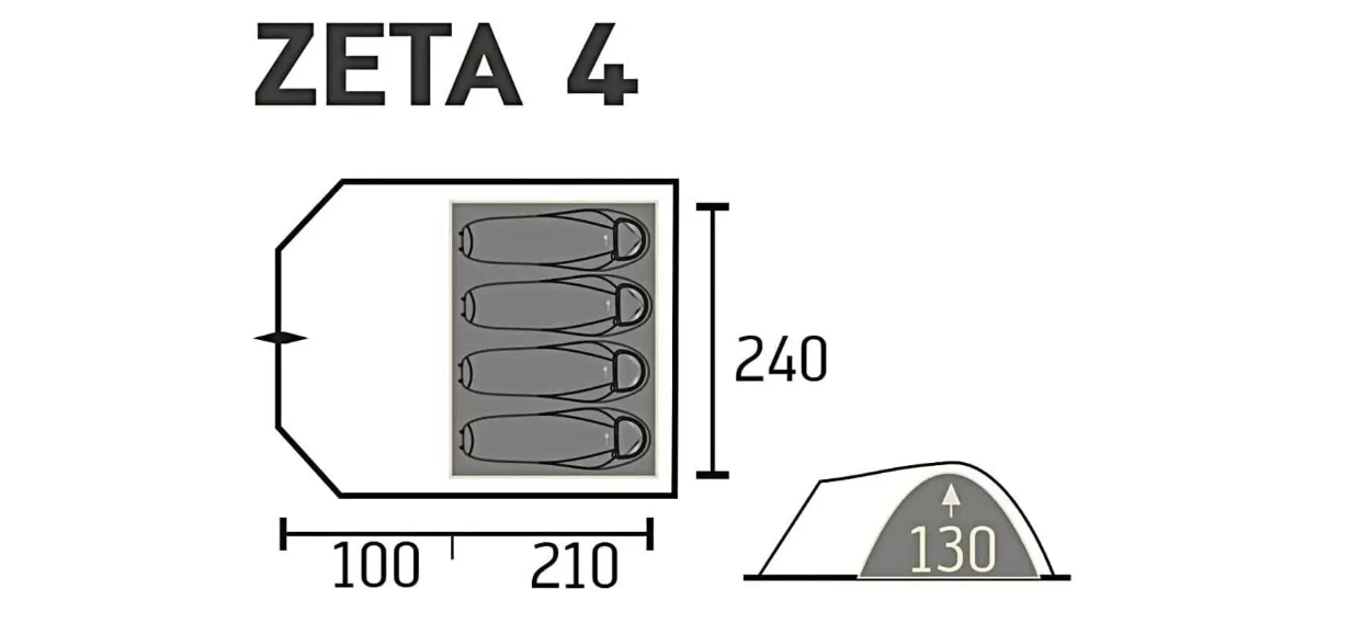 Палатка туристическая купольная Zeta 4 Portal Outdoors - фото 4