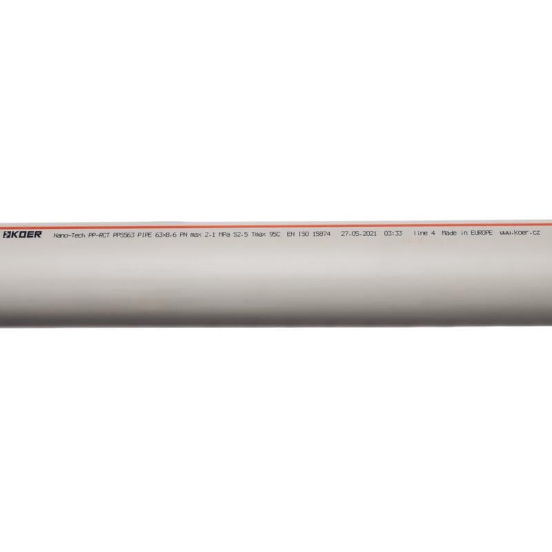 Труба полипропиленовая PN16 KOER PPR 63x8,6 мм (KR3078)
