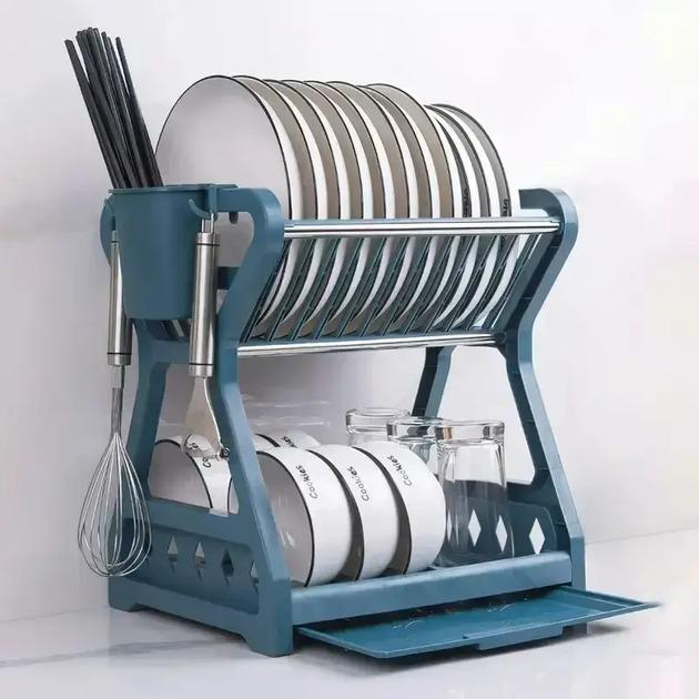 Сушарка для посуду ТК-31 кухонний для раковини з гачками