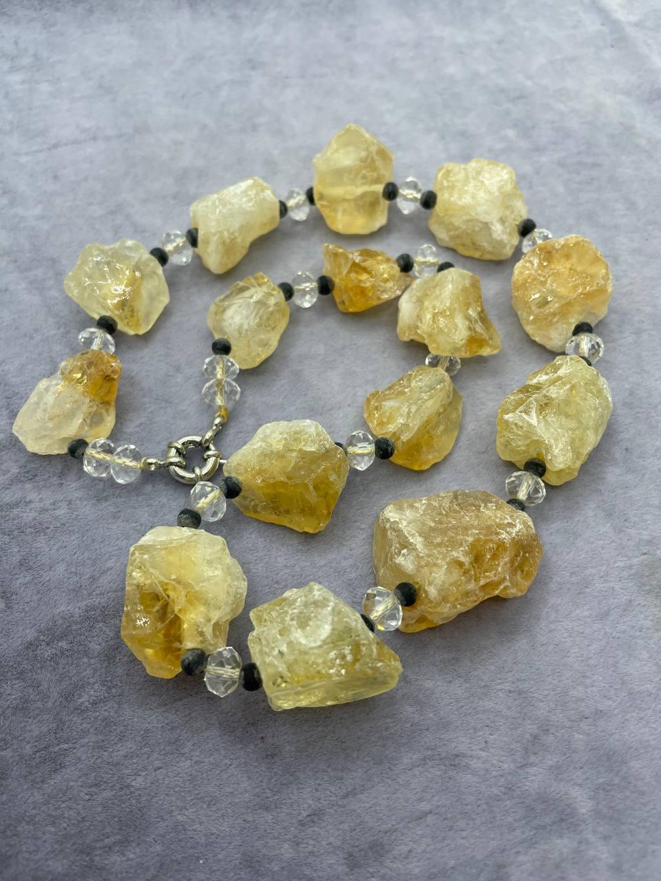 Бусы цитрин 50 см Желтый (553-1)