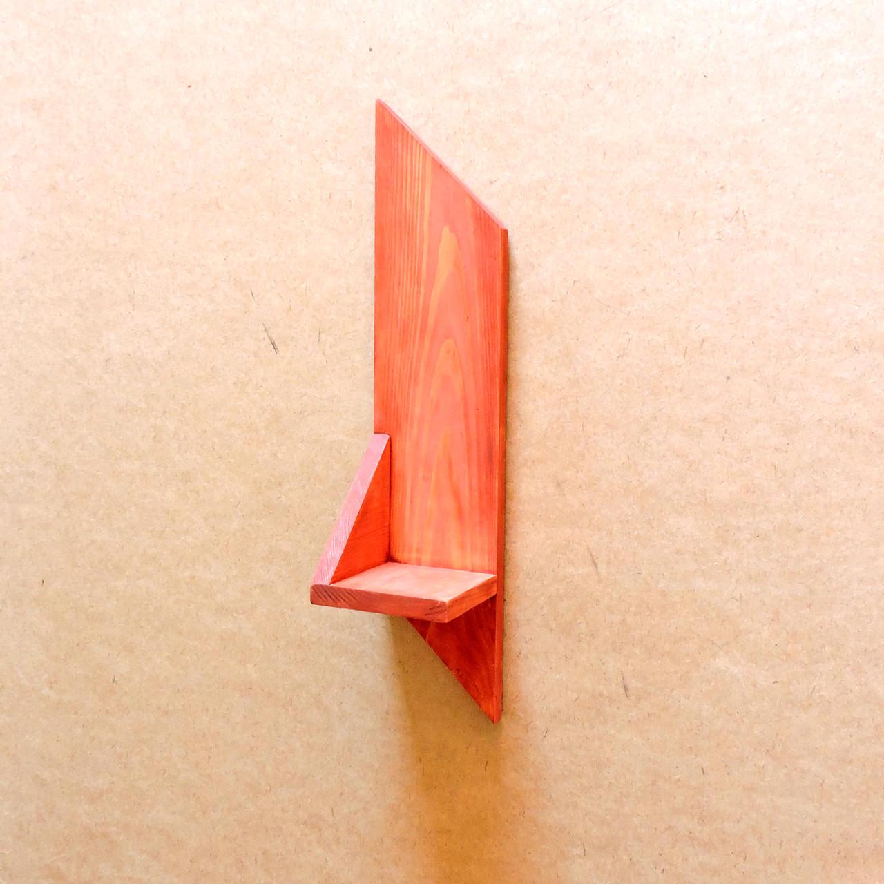 Полка настенная из дерева Эмпайр правая Коралл (НСП-100105)