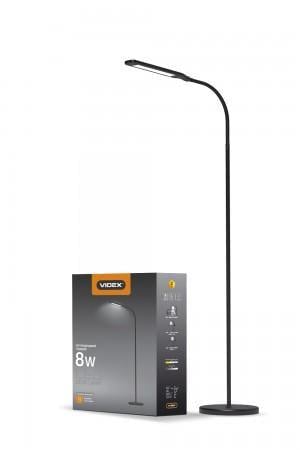 Торшер напольный LED Videx VL-TF0702B 8W Черный (00000013476)