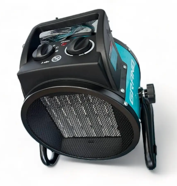 Тепловентилятор сетевой Grand ТВ-280 3000Вт керамический нагревательный элемент термостат защита от перегрева Тепловентилятор сетевой Grand ТВ-280 3000Вт керамический нагревательный элемент термостат защита от перегрева