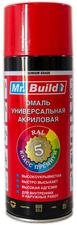 Краска эмалева Mr. Build акриловая 400 мл 3020 Красный (000027490) - фото 1