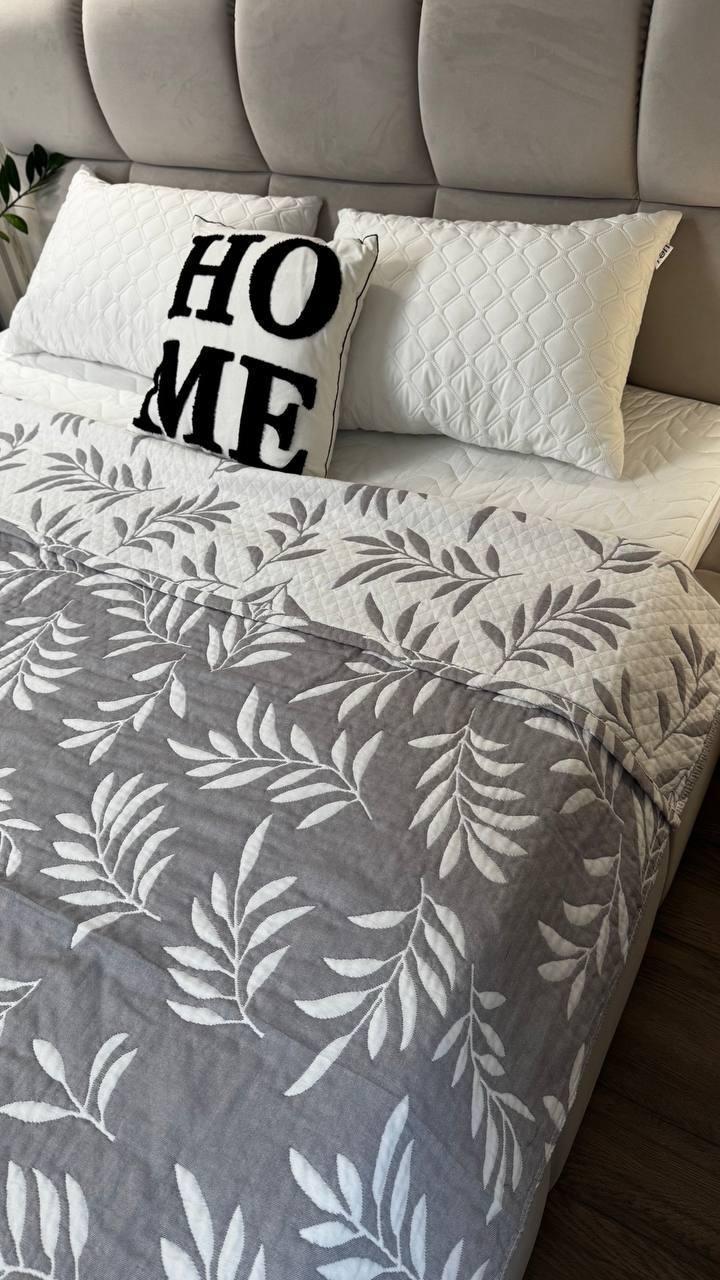 Покрывало хлопковое 200х230 см. Светло-серый (Д-muslin25-007-01) - фото 3 Покрывало хлопковое 200х230 см. Светло-серый (Д-muslin25-007-01) - фото 3