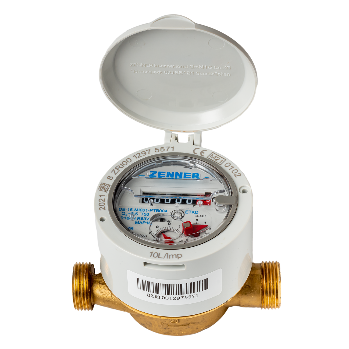 ᐉ Счетчик холодной воды Zenner ETKD R160 Ду 15 без штуцеров • Купить в ...