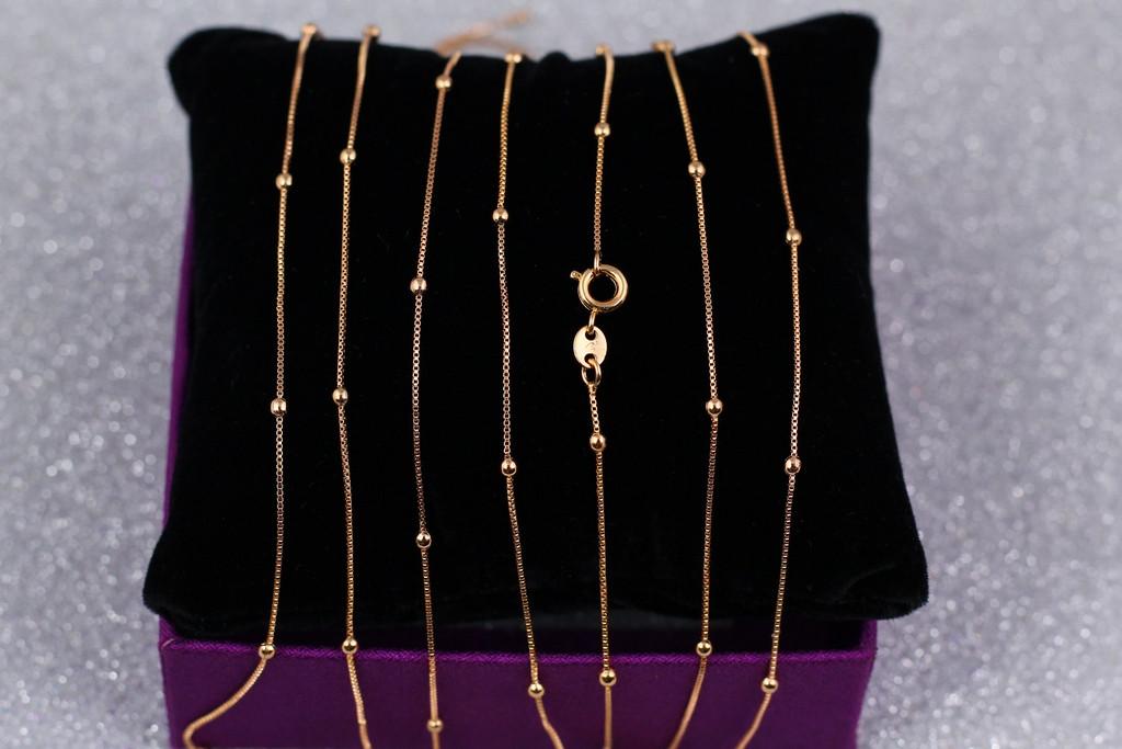 Цепь Xuping Jewelry веницианка 45 см 0,5 мм с шариками 2 мм Золотистый