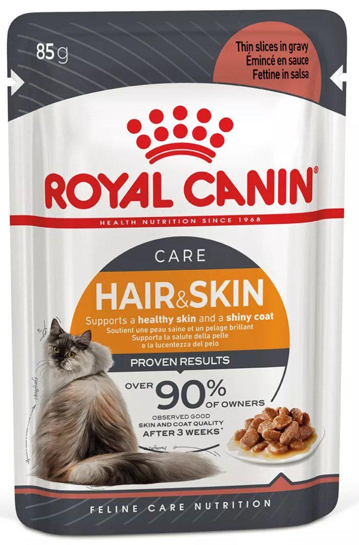 Корм вологий для котів Royal Canin HAIR&SKIN CARE в Соусі 85 г (9003579308929)