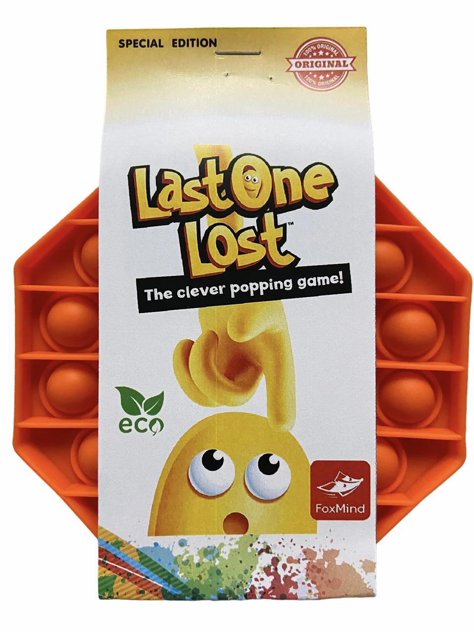 Сенсорная силиконовая игрушка пупырка антистресс Pop It Last One Lost Оранжевый восьмиугольник