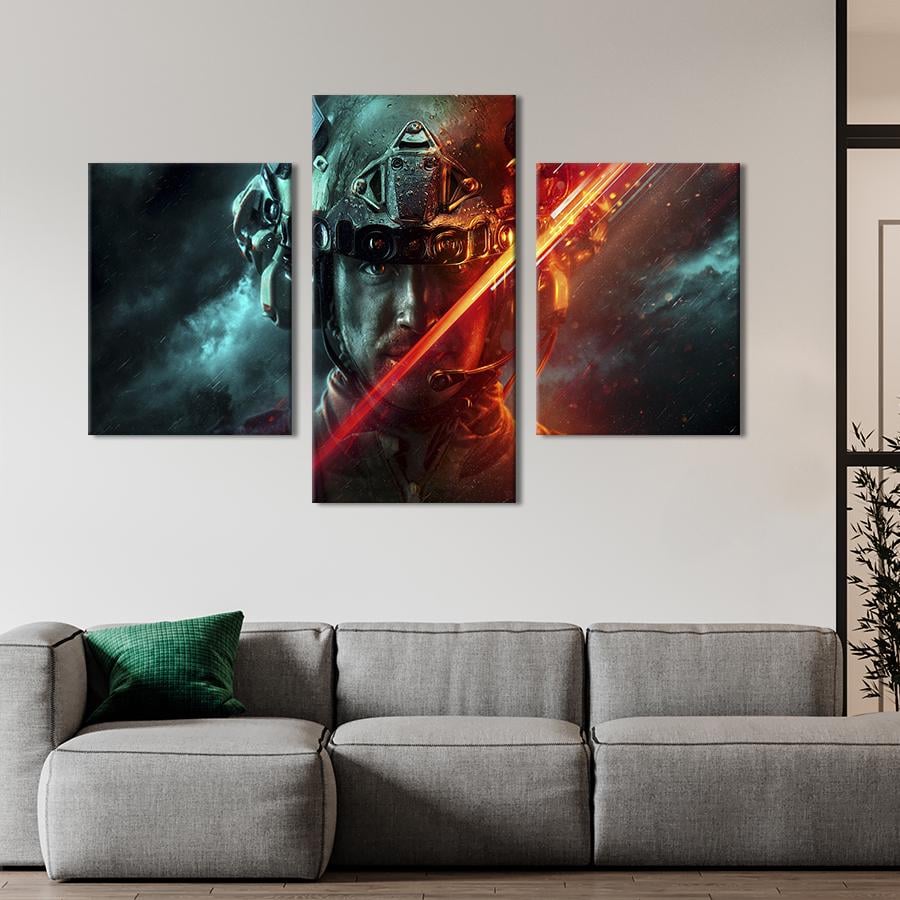 Картина для интерьера Персонаж Battlefield 2042 96x60 см (667-32)