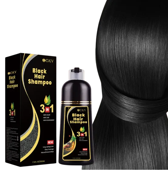 Шампунь для волос окрасочный GKV 3в1 500 мл Черный (OXLY-5000)