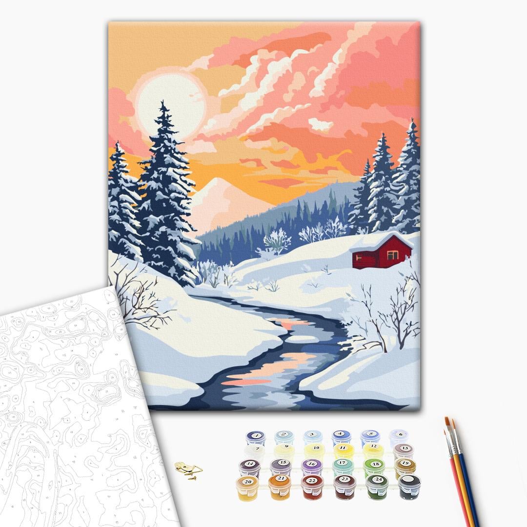 Картина по номерам Brushme Зимняя гармония из хлопчатобумажного полотна 40x50 см (6-83-BS54524)