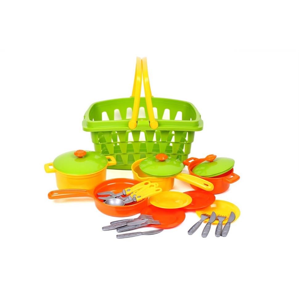 Ігровий набір"Посуд в кошику" ТехноК 4456TXK (RLT23657)