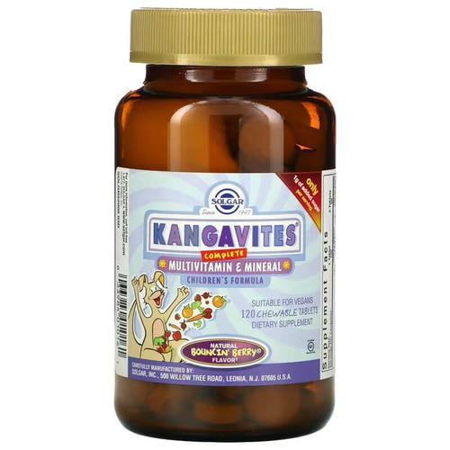 Мультивитамины для детей Solgar Kangavites Complete Multivitamin & Mineral 120 Chewable Tablets (SOL-01016)