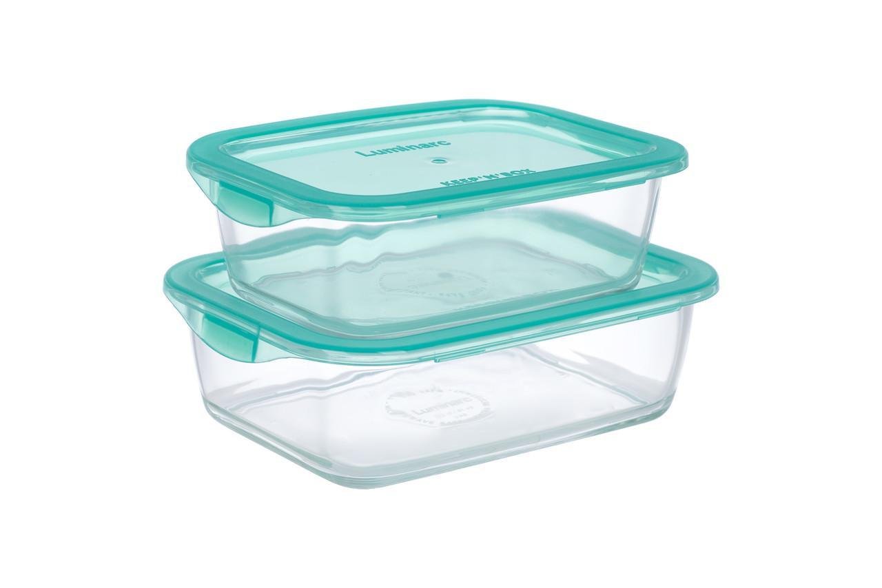 Набір контейнерів Luminarc KEEP'N BOX прямокутних 820 мл/1220 мл ударостійке скло (P5506)