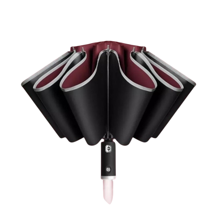 Зонт автоматический V0270 с поворотной подсветкой 107 см Бордовый (1681555793)
