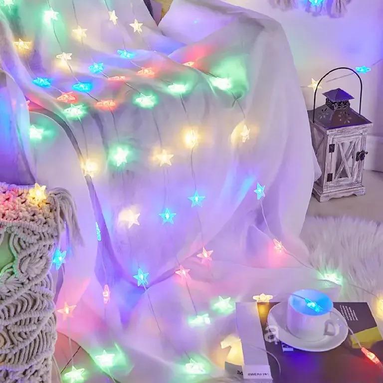 Гірлянда-штора зіркопад USB 3х3 м RGB 300LED 8 режимів IP44 пульт керування (234575729_313) - фото 3