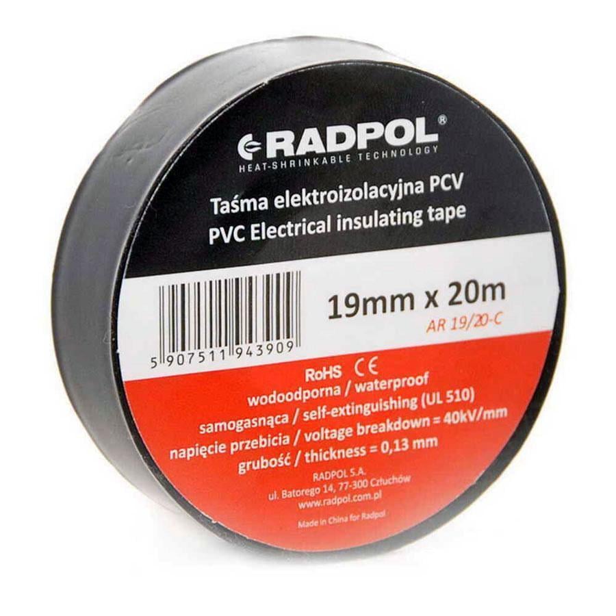 Изолента морозостойкая Radpol 0,13х19 мм/20 м Черный (AR 19/20-С)