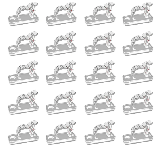 Фиксатор кабеля с клеевой основой 20 шт. Прозрачный (2626265358)