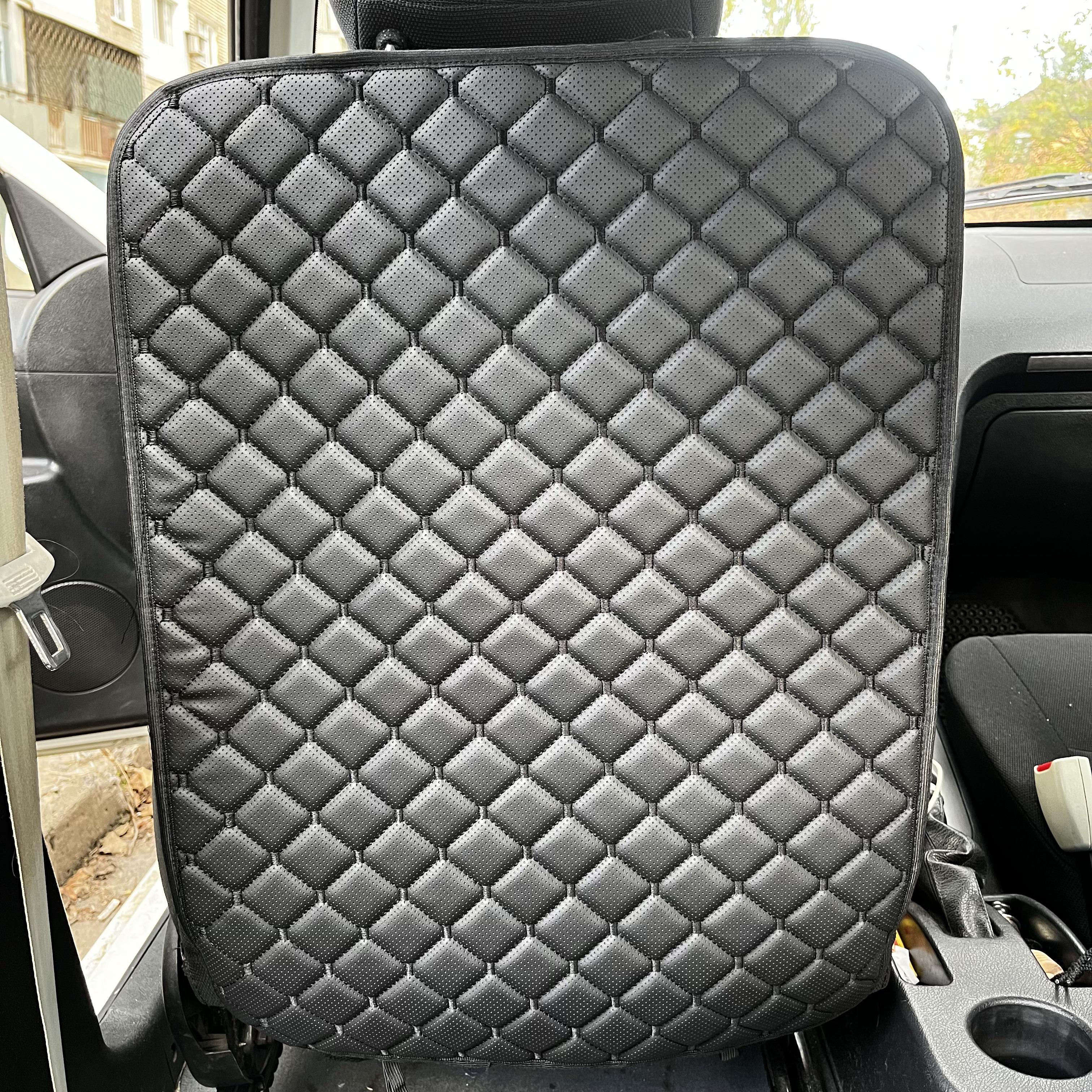 Накидка захисна на спинку переднього сидіння автомобіля з екошкіри 60x45 см без кармана Чорний (29882942)