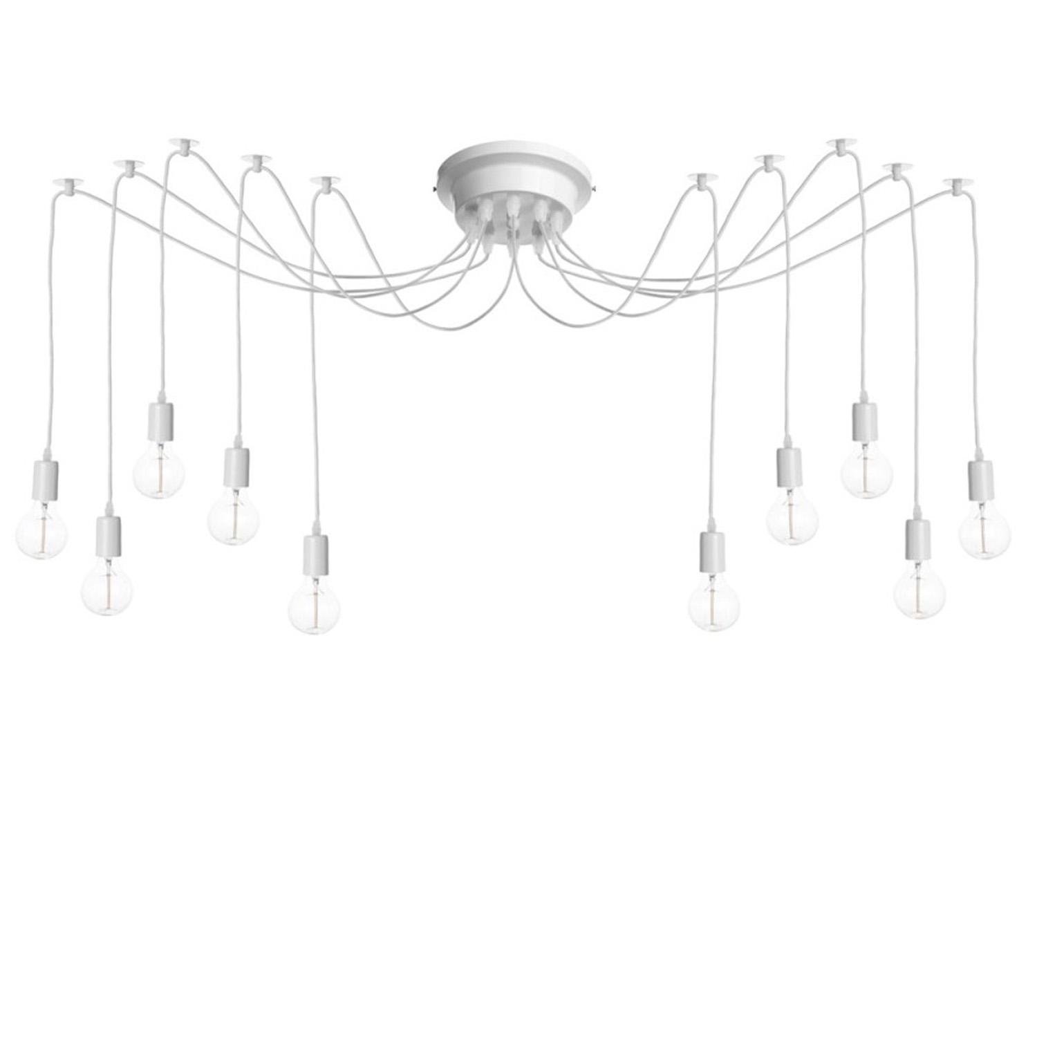 Люстра-павук лофт на 10 ламп комплект для самостійного складання Білий
