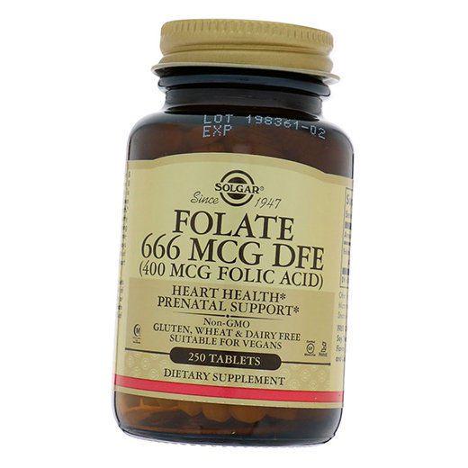 Витамины Solgar Folic Acid 400 мкг 250 табл. (36313140)