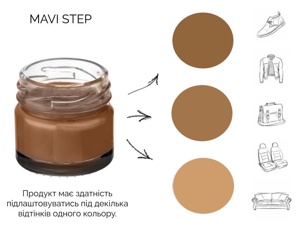 Крем для обуви и кожи Mavi Step Creme de Beaute 25 мл Коричневый (C01/166/025) - фото 3