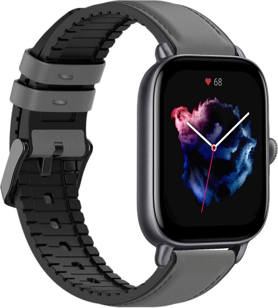 Ремешок кожаный Tamyx для Amazfit GTS 3 Grey (31600-33)