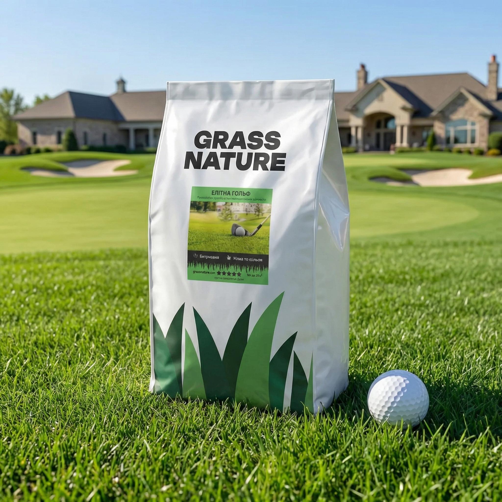 Семена газонной травы GrassNature Гольф Элитная 8 кг (24463283) Семена газонной травы GrassNature Гольф Элитная 8 кг (24463283)