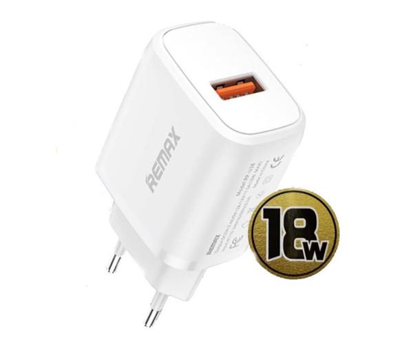 Пристрій зарядний мережевий Remax RP-U38 USB PD QC3.0 3A без кабелю White