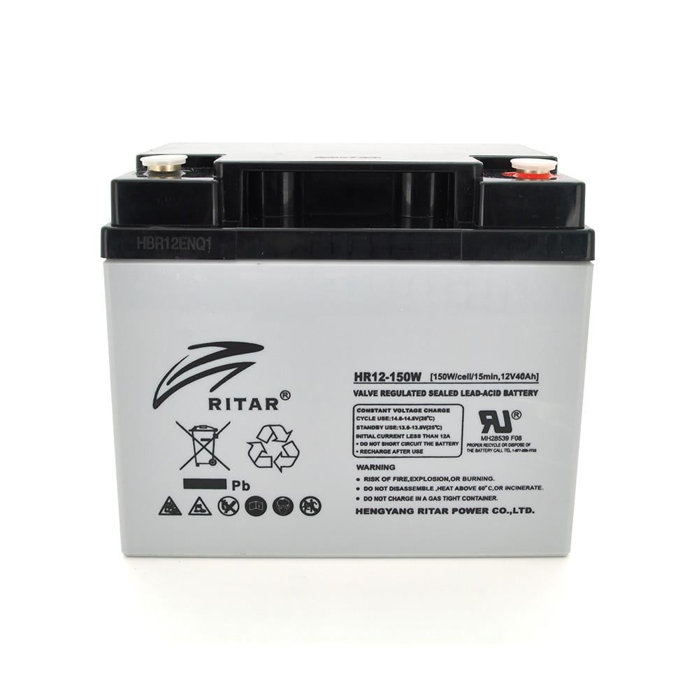 Батарея акумуляторна AGM RITAR HR12150W Gray Case 12V 40.0Ah