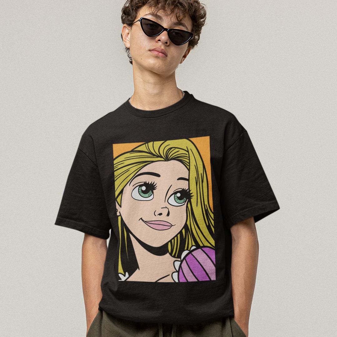 Футболка унисекс Disney Princesses Rapunzel XS Черный (31931780)
