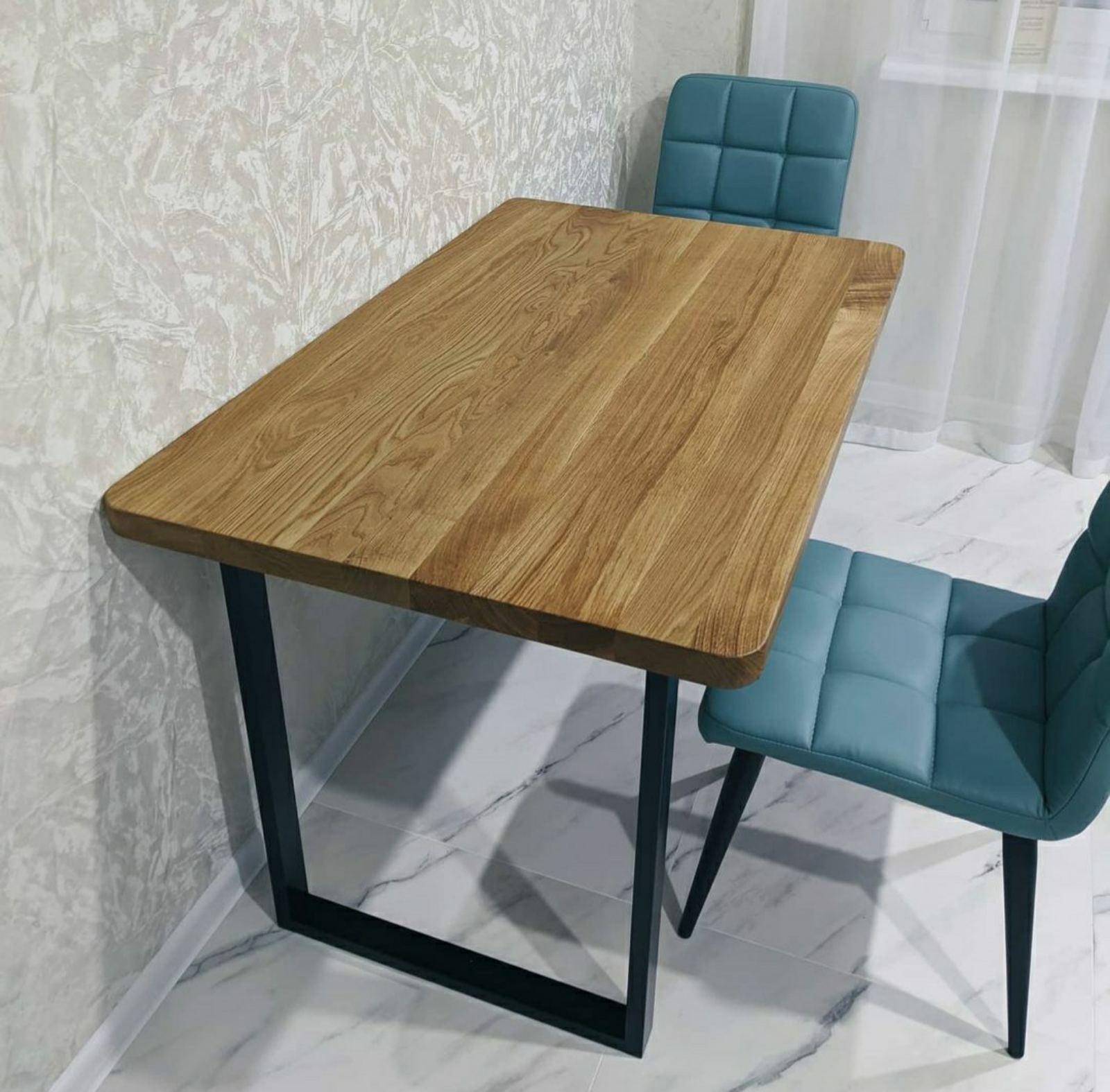 Стол обеденный Denver в стиле лофт массив дуба 160х80 см