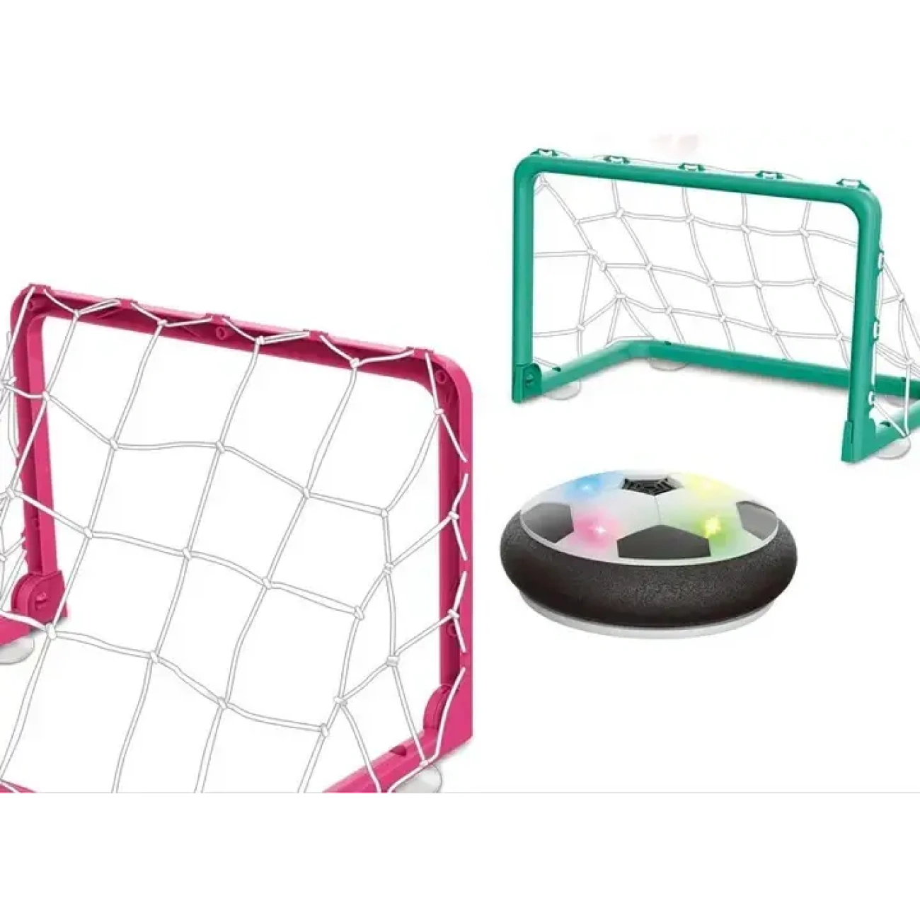 Интерактивный футбольный комплект Hover Ball с неоновым светом и компактными мини-воротами - фото 3