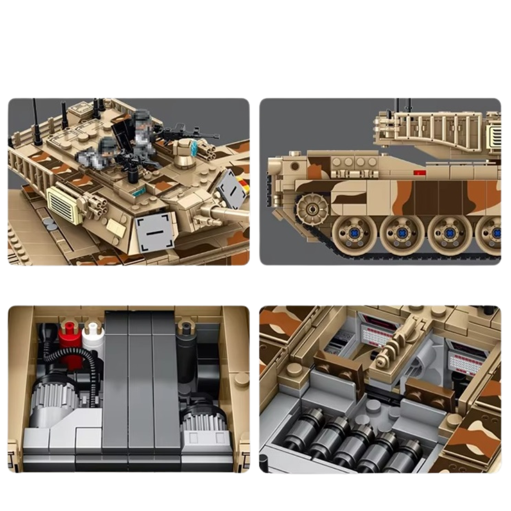 Конструктор детский Танк военный Abrams M1A2 1630 деталей (2402604492) - фото 5 Конструктор детский Танк военный Abrams M1A2 1630 деталей (2402604492) - фото 5