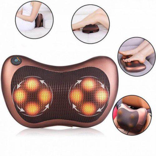 Масажна подушка для машини і дому з інфрачервоним підігрівом Car and Home Massage Pillow 8028 - фото 3