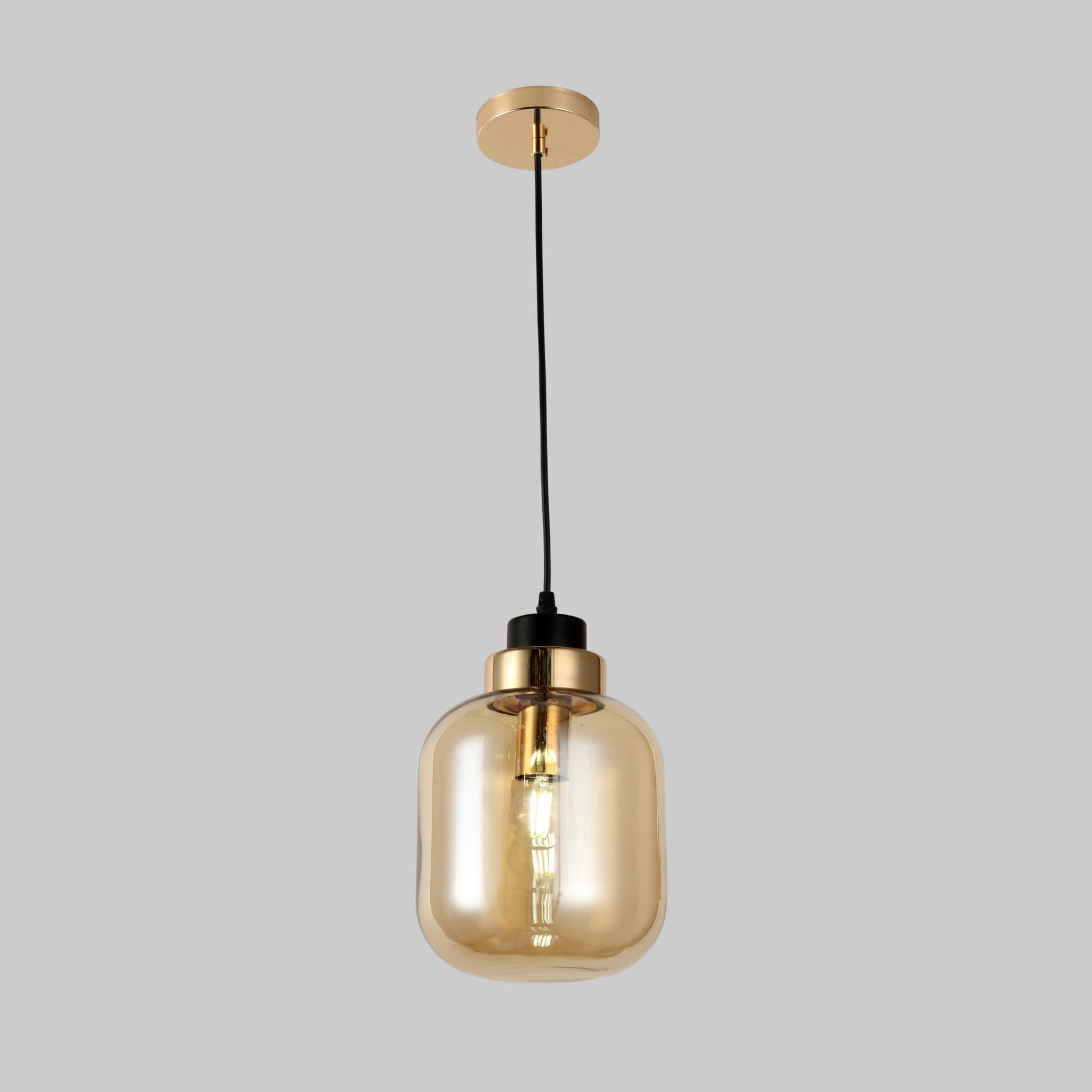 Люстра Glass Ellipse подвесная 23 см Кофейный