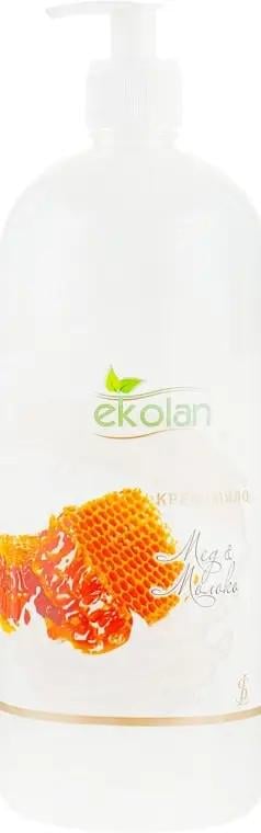 Крем-мыло жидкое Ekolan Мед & Молоко с дозатором 1000 г (18089)