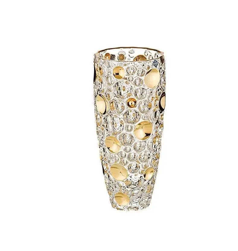 Ваза для цветов Bohemia Lisboa 350 мм хрусталь с золочением Gold (9cb83dac)