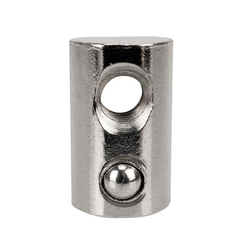 Гайка пружинная Т-образная Kingroon тип 20 M4x14x8x4,2 мм углеродистая сталь с никелевым покрытием (B01978)