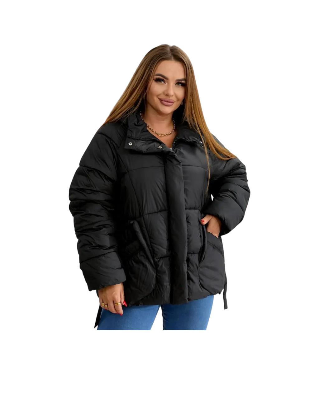 Куртка-пуховик женская зимняя до -20°С 3XL Черный (OV-9623BL-3XL)