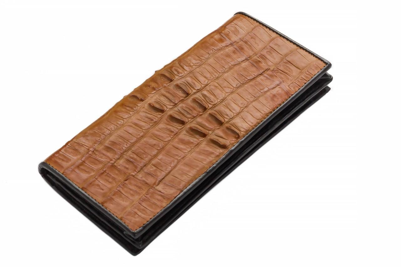 Кошелек Ekzotic leather из кожи крокодила Коричневый (cw11)