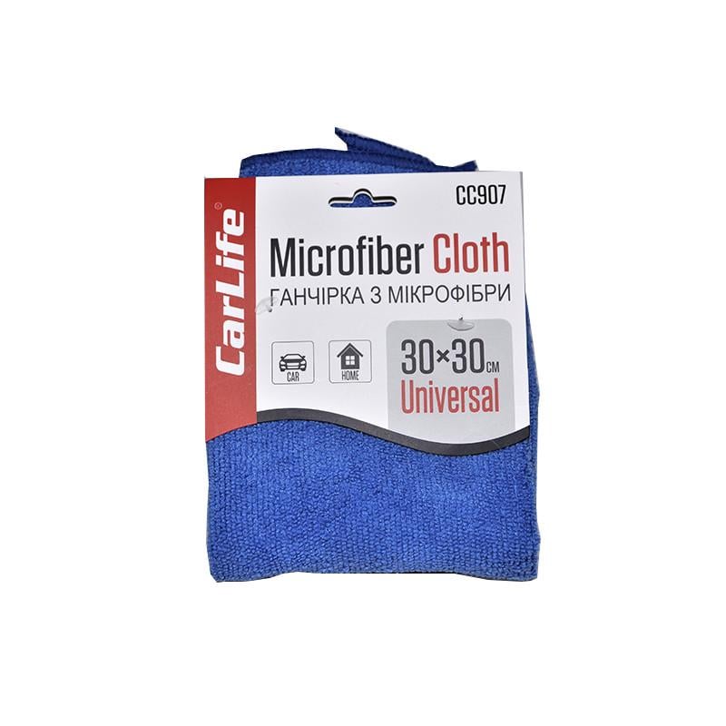 Серветка CarLife з мікрофібри 30х30 см (CC907) Серветка CarLife з мікрофібри 30х30 см (CC907)