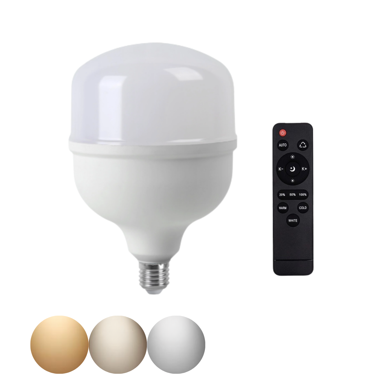 Светодиодная LED лампа 100W E27 3200–5500K с пультом для софтбокса Светодиодная LED лампа 100W E27 3200–5500K с пультом для софтбокса