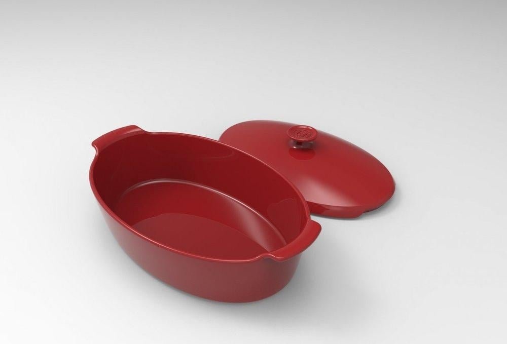 Гусятница Emile Henry Ovenware с крышкой 5,8 л Красный (348456) - фото 3